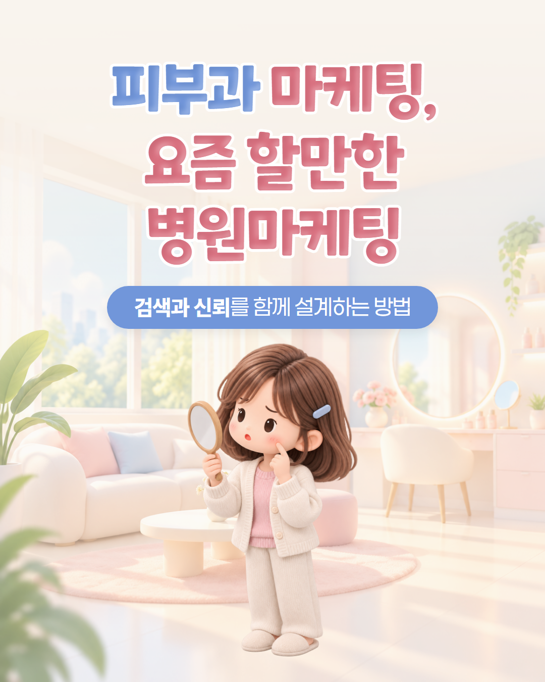 크리앤서 인사이트 「피부과 마케팅, 요즘 할만한 병원마케팅」 표지 — 검색과 신뢰를 함께 설계하는 방법